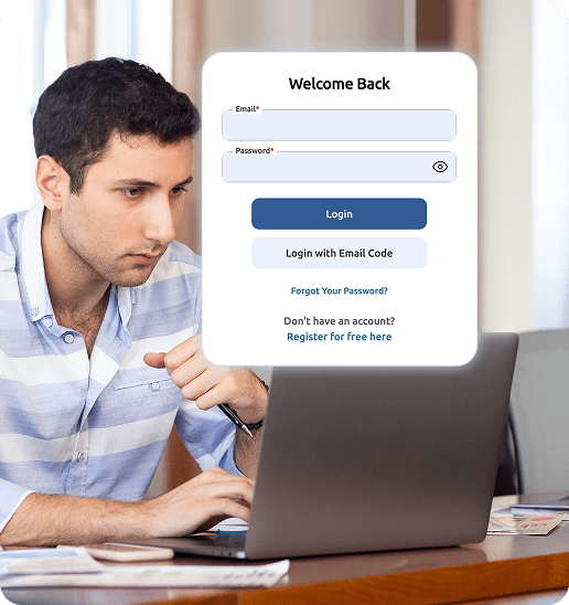 man trying to login